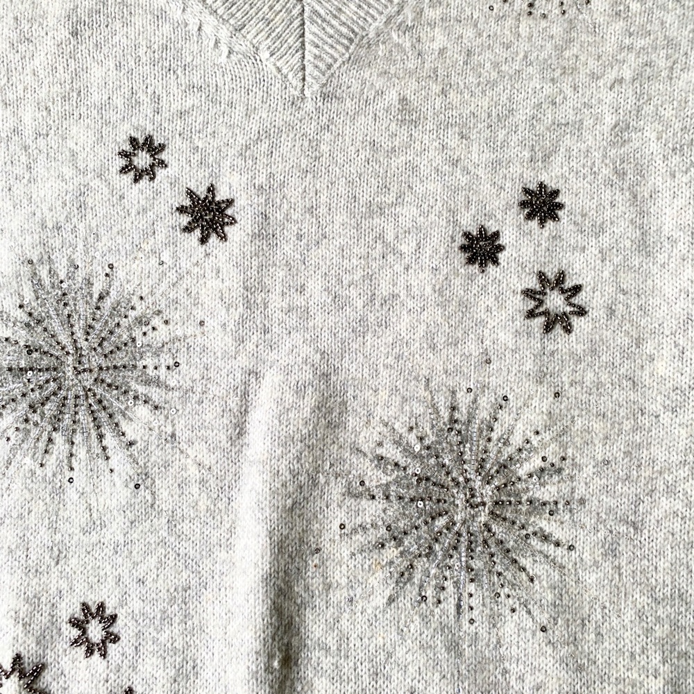 WHBM sweater with gorgeous beaded embroidery - Picture 7 of 8